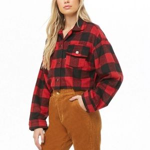 NEW Forever 21 Buffalo Plaid Shirt Jacket M
